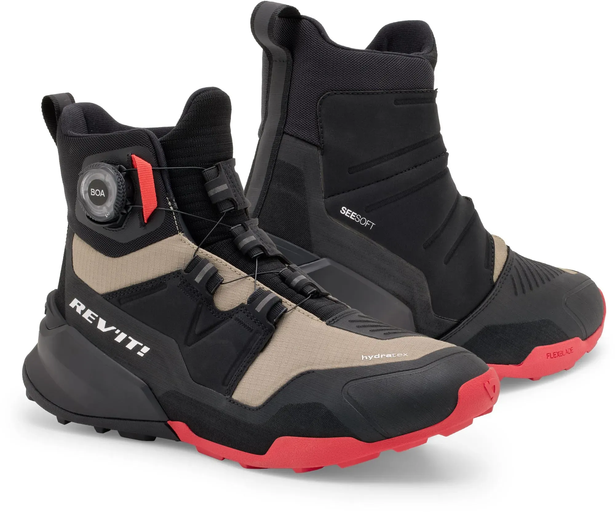 Revit Undercut H2O waterdichte motorschoenen, zwart-beige, 47 Voorman