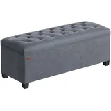 Songmics Sitzhocker mit Stauraum, 40 x 110 x 40 cm schiefergrau