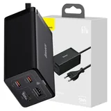 Baseus GaN5 Pro Wall Charger (67 W, USB / HDMI 2 x USB-C + USB-A Schwarz