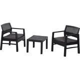 PROGARDEN Balkonset Kraka 3-teilig anthrazit