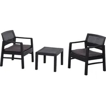 PROGARDEN Balkonset Kraka 3-teilig anthrazit