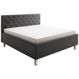 Meise Möbel meise.möbel Polsterbett San Remo 180 x 200 cm Stoff Grau Anthrazit