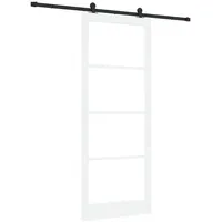 vidaXL Haustür Schiebetür ORKDAL Weiß 93 x 232 cm Massivholz Kiefer und Glas (1-St) weiß
