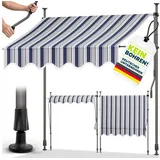 tillvex Klemmmarkise 150 cm blau/grau