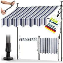 tillvex Klemmmarkise 150 cm blau/grau