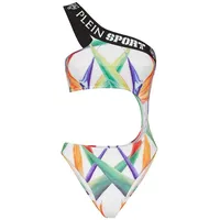 Plein Sport Monokini FLOWERS, weiß S