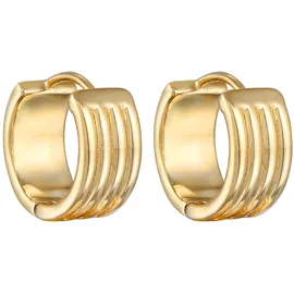 Elli Creolen Rillen Struktur Goldfarben 89139589