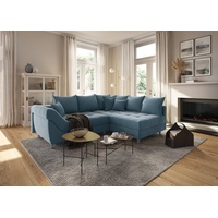 COLLECTION AB Ecksofa Innsbruck L-Form, inklusive Federkern, Recamiere links oder rechts montierbar blau