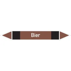 Rohrleitungskennzeichen Bier - 270x37 mm Folie selbstklebend