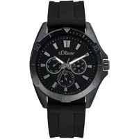 S.Oliver Herren Uhr Armbanduhr Multifunktion Leder 2034601