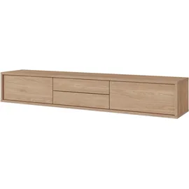 INOSIGN Lowboard "Frida", braun (eiche, eiche), B:180cm H:32cm T:36cm, FSC-zertifizierter Holzwerkstoff, Melamin, Sideboards, Lowboard, Hängend oder stehend montierbar
