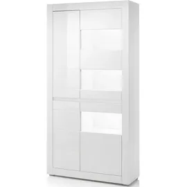 INOSIGN Vitrine »Carat« Höhe 198 cm, zwei Leisten angeliefert, 1 x grau, 1 x weiss, weiß
