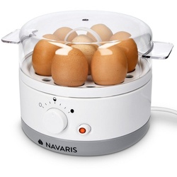 Navaris Eierkocher Eierkocher für 1-7 Eier – einstellbar – 350W – 22×17,5cm weiß
