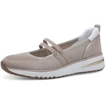 Marco Tozzi Damen Slipper mit Riemen Bequem, Beige 41 EU
