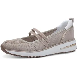 Marco Tozzi Damen Slipper mit Riemen Bequem, Beige 41 EU