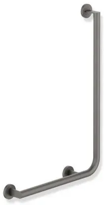 Hewi System 900 Winkelgriff 900.22.10660SC pulverbeschichtet, dunkelgrau tiefmatt, 750 x 500 mm, Ausführung links