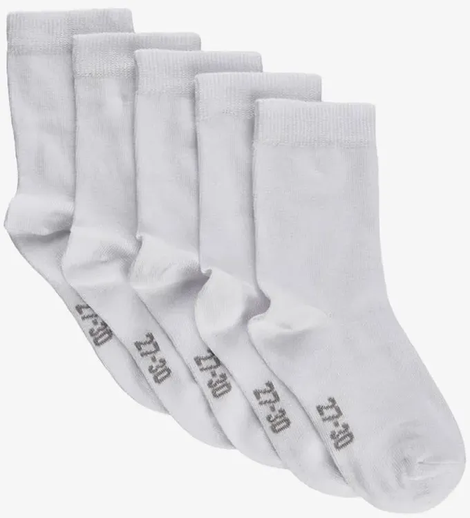 Minymo Ankle Sock -solid (5-pack) weiss (100) 39\42