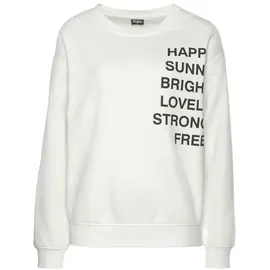 Buffalo Sweatshirt mit Statement Druck Weiß 36/38