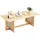 Vevor Rattan-Couchtisch Braun Gummibaum 120 x 60 x 40 cm