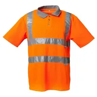 Planam Warnschutz Poloshirt orange/grau