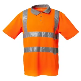 Planam Warnschutz Poloshirt orange/grau