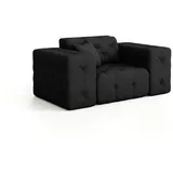 Fun Möbel Sessel Designersessel Chantal In Stoff Opera Velvet Schwarz