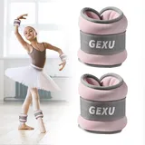 Gewichte für Beine und Arme, Ankle Weights Einstellbar, Gewichtsmanschetten Fuß Hand und Fuß Universal, Fußgewichte für Das Fitnessstudio, Yoga und zu Hause, Handgelenk Gewichte, 0,3 Kg * 2, Rosa