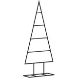 vidaXL Metall-Weihnachtsbaum Deko Schwarz 60 cm