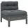 vidaXL Garten-Mittelsofa Loungesofa grau