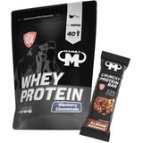 1kg Mammut Whey Protein Eiweißshake - Set inkl. Protein Shaker, Riegel, Powderbank oder Tasse (Blueberry Cheesecake, Mammut Protein Bar - Almond Brownie)