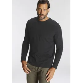 MAN'S WORLD Langarmshirt in weiss-grau-schwarz | Gr.: 40/42