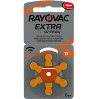 Rayovac Hörgerätebatterien Extra Advanced Typ 13/PR48/1.45V/ Zink-Luft orange 6 St.