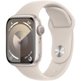 Apple Watch Series 9 GPS 41 mm Aluminiumgehäuse polarstern, Sportarmband polarstern M/L