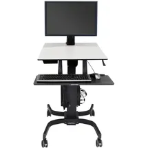 Ergotron WorkFit-C Single LD mobiler Steh-Sitz Arbeitsplatz bis 30" TFT