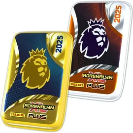 Panini | Sammelbox Premier League 2025 - Mini-Puszcza - Gold oder Orange - 5 Tüten + limitierte Karten der PLUS