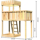 Karibu Spielturm Ritterburg Löwenherz naturbelassen