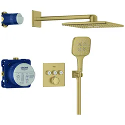 Grohe Unterputz-Armatur eckige Form „Grohtherm“ SmartControl Ausladung 400 mm in cool sunrise (gebürstet), Sonderpreis