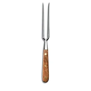 AUSONIA - 64410 GESCHMIEDETE FLEISCHGABEL AUS AISI 420 ROSTFREIEM EDELSTAHL MIT HOLZGRIFF 28 CM