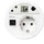 EVOline Circle80 Einbausteckdose mit USB-Doppelcharger A/C Weiß