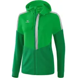 Erima Squad Trainingsjacke mit Kapuze Damen fern green/smaragd/silver grey 44