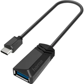 Hama USB-C auf USB-A Adapter 15 m Schwarz
