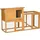 PawHut Kaninchenstall mit herausnehmbarer Bodenwanne und Rampe 141 x 60 x 86 cm orange