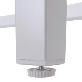 Mendler Stehtisch HWC-P91 105 x 130 x 65 cm Hellgrau