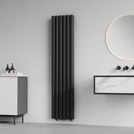 neu.haus Design Röhrenheizkörper Nore 1600 x 360 mm 1198 W schwarz Mittelventil