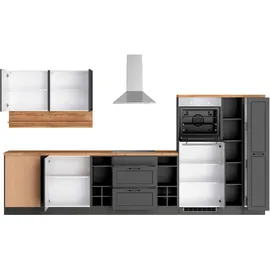 kochstation Winkelküche KS-Lana L-Form 240 cm grau