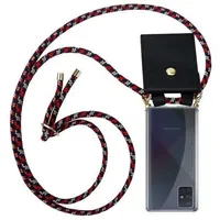 Cadorabo Hülle für Samsung Galaxy A51 4G / M40s Schutzhülle in Blau Handy Kette Silikon Kordel abnehmbares Etui