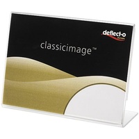 Deflecto A7 quer, aus Kunststoff, L-Form, einseitig