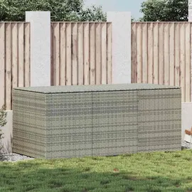 furnicato Gartenbox Poly Rattan 180x90x70 cm Grau