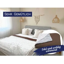 ZOLLNER Kuscheldecke,, Braun, Textil, 150x200 cm, Oeko-Tex® Standard 100, Wohntextilien, Decken, Kuscheldecken