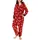 normann Jumpsuit Overall Onesie Schlafanzug Eiskristall Sterne - 50918 in rot | Gr.: 128